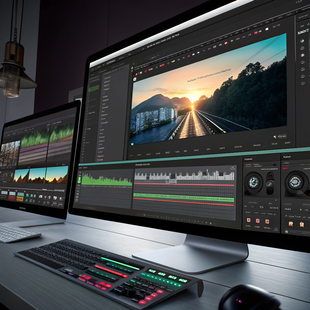 Video editing and production interface visual